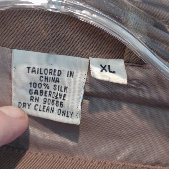 Cypress Grove Taupe 100% Silk Bomber Jacket - Picture 8 of 12